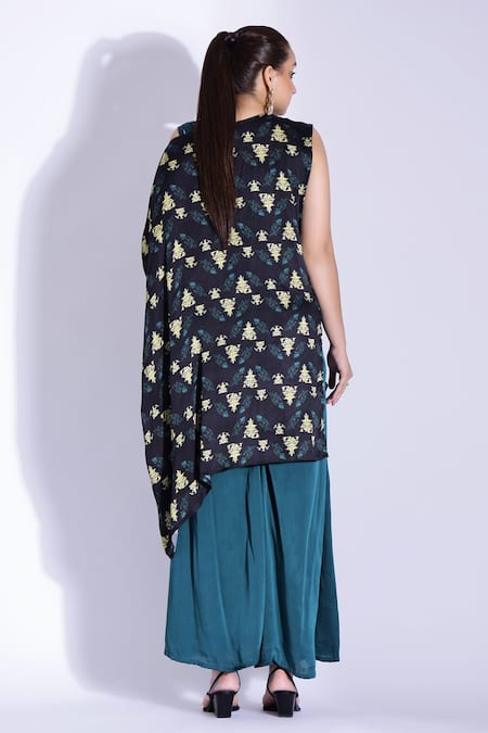 Studio Surbhi Pant Saree With Embroidered Blouse 