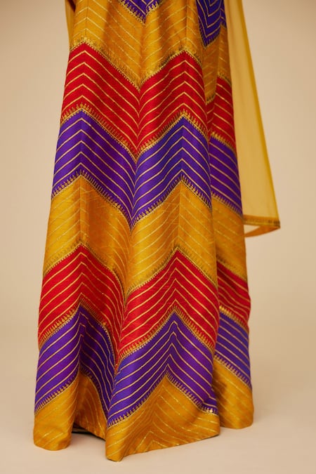 Buy Priyal Prakash Yellow Silk, Net Sequins Boat Neck Herringbone Embroidered Palazzo Blouse Set Online at Aza Fashions Buy_Priyal Prakash_Yellow Silk, Net Sequins Boat Neck Herringbone Embroidered Palazzo Blouse Set _Online_at_Aza_Fashions