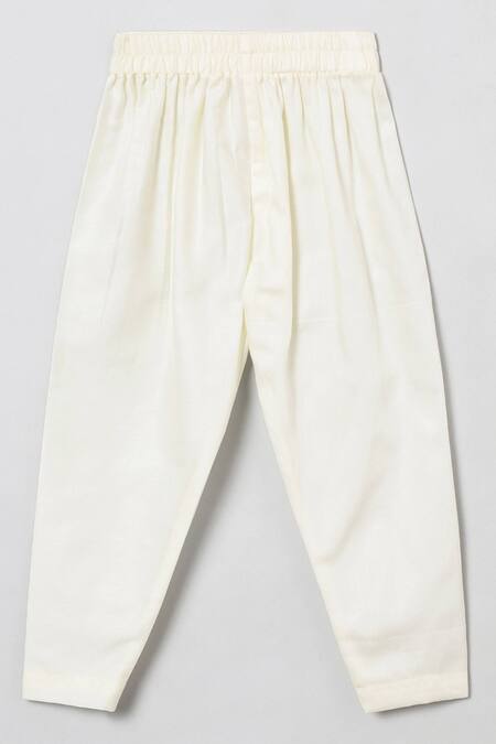 Buy_Byb Premium_Pink Cotton Pom-poms Floral Elephant Printed Kurta Set_Online_at_Aza_Fashions