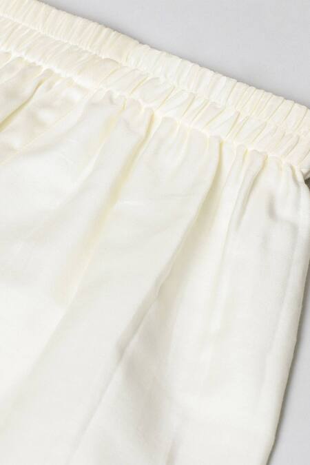 Buy_Byb Premium_Pink Cotton Pom-poms Floral Elephant Printed Kurta Set