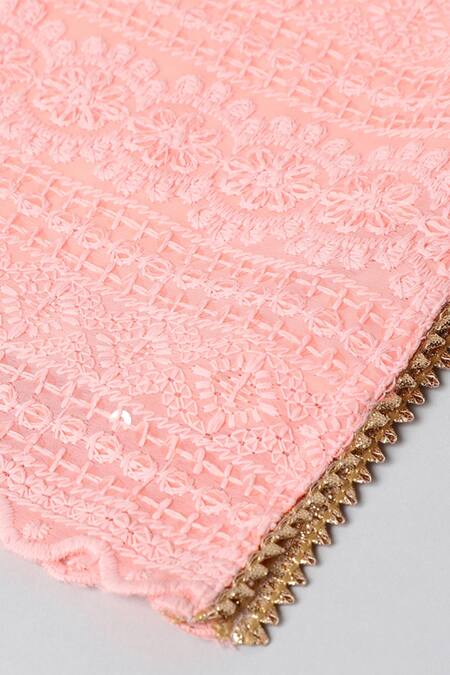 Buy_Byb Premium_Pink Georgette Sequins, Embroidery Thread Kurta Sharara Set