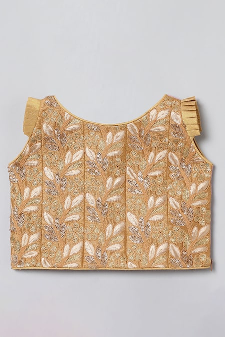 Byb Premium_Pink Silk Sequins, Embroidery Blouse Lehenga Set _Online_at_Aza_Fashions