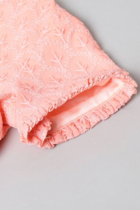 Buy_Byb Premium_Pink Georgette Sequins, Embroidery Blouse Lehenga Set