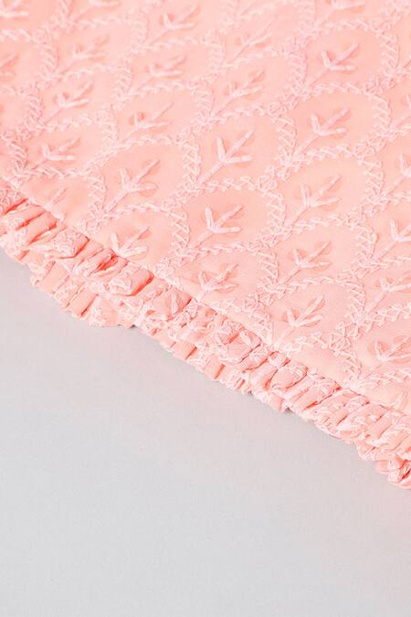 Shop_Byb Premium_Pink Georgette Sequins, Embroidery Blouse Lehenga Set