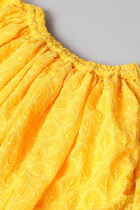 Buy_Byb Premium_Yellow Georgette Embroidered Sequins Lehenga Set