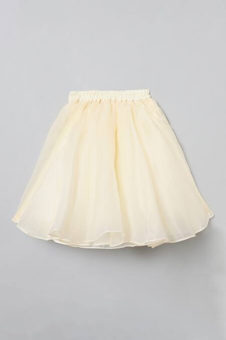 Buy_Byb Premium_White Organza Sequins Embroidered Top And Skirt Set _Online_at_Aza_Fashions