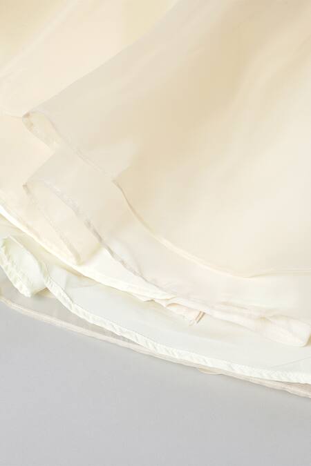 Buy_Byb Premium_White Organza Sequins Embroidered Top And Skirt Set 
