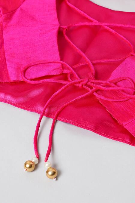 Byb Premium Pink Silk Sequins Butterfly Embroidered Top And Skirt Set at Aza Fashions Byb Premium_Pink Silk Sequins Butterfly Embroidered Top And Skirt Set_at_Aza_Fashions