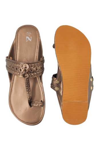 The Madras Trunk Metallic Cutwork Strap Kolhapuris 