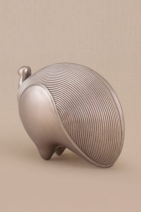 Buy_Ampm_Silver Nazma Metallic Clutch _Online_at_Aza_Fashions