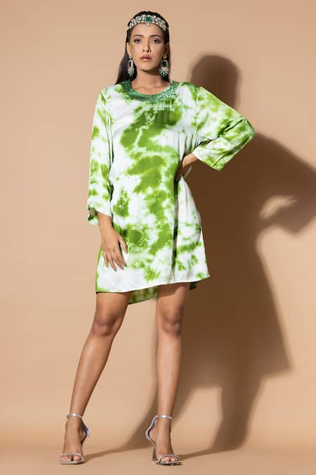 Zeefaa Tie-Dye Pattern Dress 