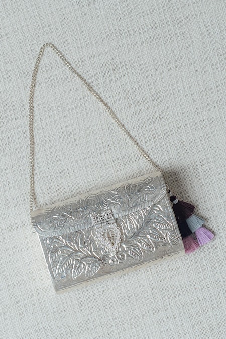 Bohemian Women's silver stone Metal Bag Antique Indian Ethnic Clutch Purse  | eBay