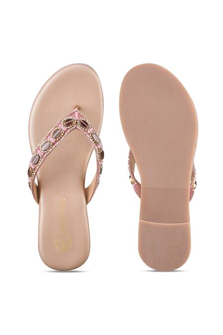 Buy_Kaltheos_Gold Embellished Elena Strap Wedges_Online_at_Aza_Fashions