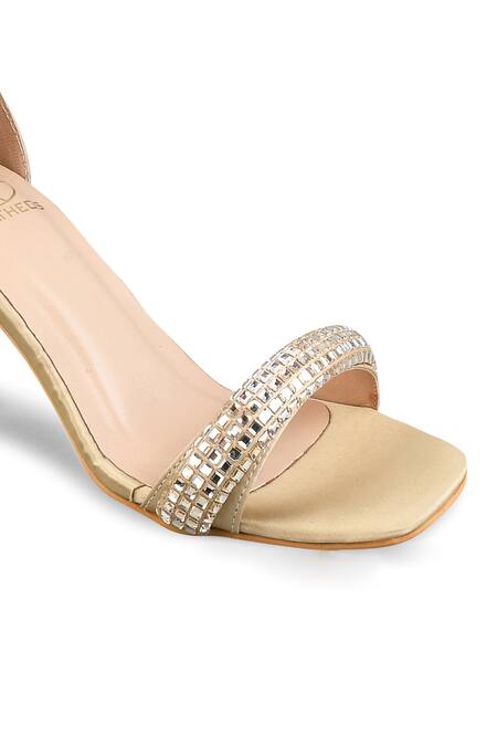 Buy_Kaltheos_Gold Embellished Fiona Swarovski Strap Heels