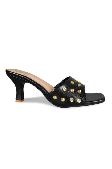 Kaltheos_Black Embellished Nina Bead Heels_at_Aza_Fashions