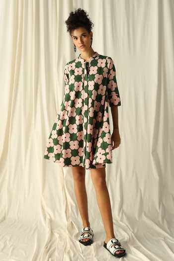 Shift Dress in Gojiberry and Polinig