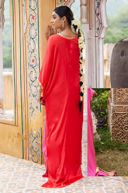 Nimbu Mirchi Coin Work Dual Tone Kaftan With Inner 