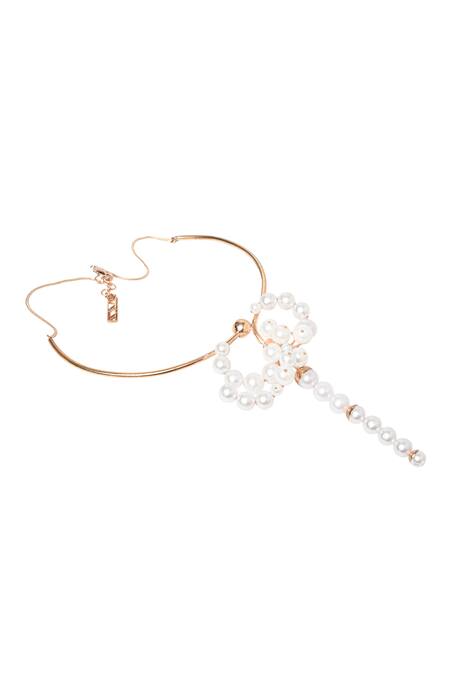 Buy Itrana White Pearl Embellished Necklace Online at Aza Fashions Buy_Itrana_White Pearl Embellished Necklace _Online_at_Aza_Fashions