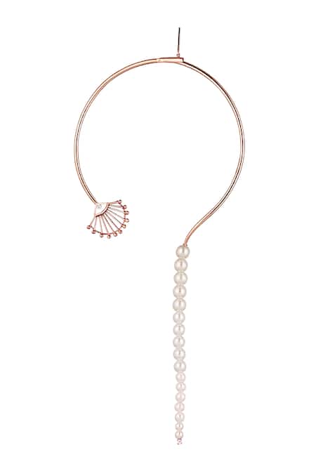 Itrana Asymmetric Pearl Studded Necklace 