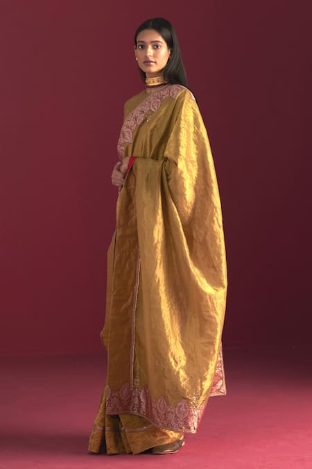Shorshe Clothing Ayesha Border Brocade Woven Saree 