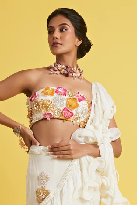 Surily G 3D Floral Hand Embroidered Bralette 