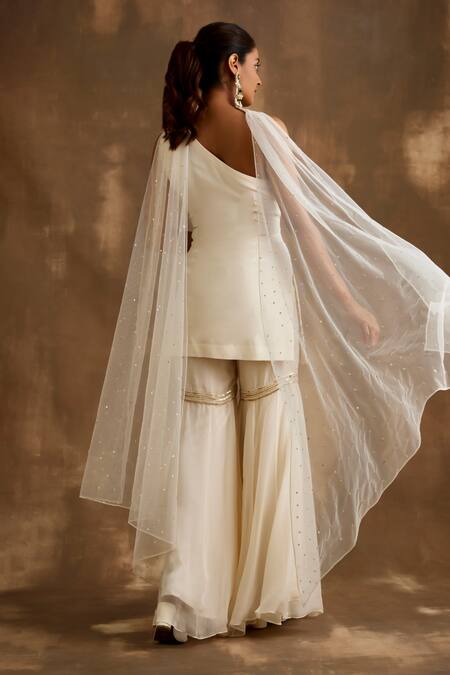 Niamh By Kriti Sequin Embroidered Kurta Gharara Set 