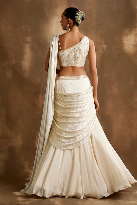 Niamh By Kriti Attached Draped Lehenga With Blouse 