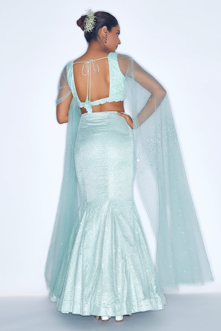 Niamh By Kriti Sequin Embellished Mermaid Lehenga With Blouse 