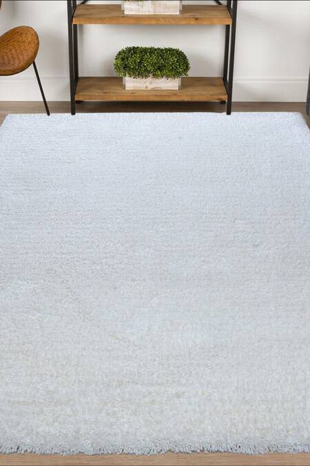 Kaleen India_White 100% Polyester Hand Tufted Daisy Rectangle Rug_Online_at_Aza_Fashions