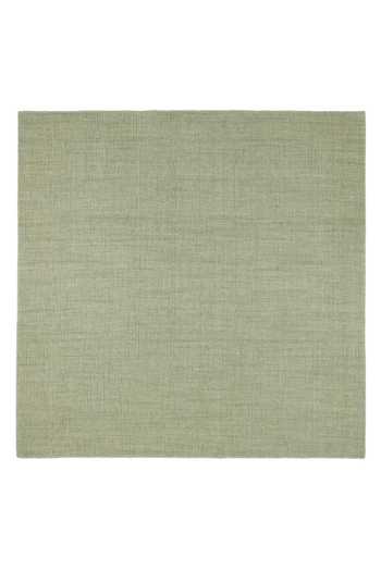 Shop_Kaleen India_Green 60% Wool And 40% Jute Handwoven Stripe Pattern Mood Square Rug_Online_at_Aza_Fashions