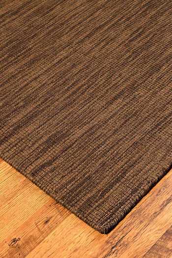 Kaleen India_Brown 60% Wool And 40% Jute Handwoven Stripe Pattern Mood Rectangle Rug_Online_at_Aza_Fashions
