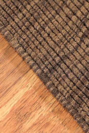 Buy_Kaleen India_Brown 60% Wool And 40% Jute Handwoven Stripe Pattern Mood Rectangle Rug_Online_at_Aza_Fashions