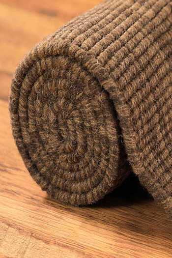Shop_Kaleen India_Brown 60% Wool And 40% Jute Handwoven Stripe Pattern Mood Rectangle Rug_Online_at_Aza_Fashions