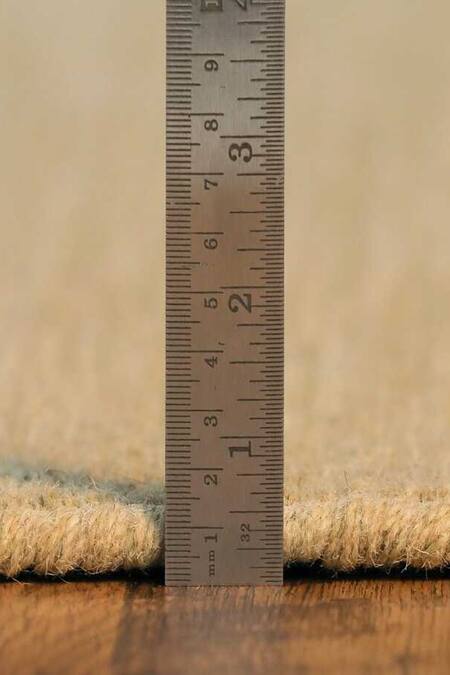 Shop_Kaleen India_Beige 60% Wool And 40% Jute Handwoven Stripe Pattern Mood Solid Round Rug