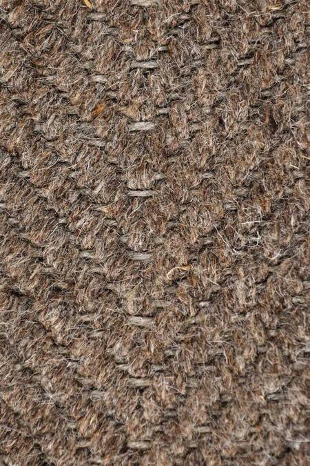 Buy_Kaleen India_Brown 85% Wool And 15% Jute Handwoven Chevron Pattern Mood Octagon Rug