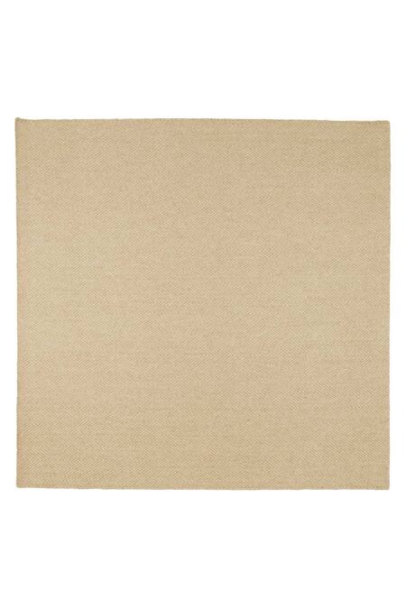 Kaleen India_Cream 85% Wool And 15% Jute Handwoven Chevron Pattern Mood Square Rug_at_Aza_Fashions