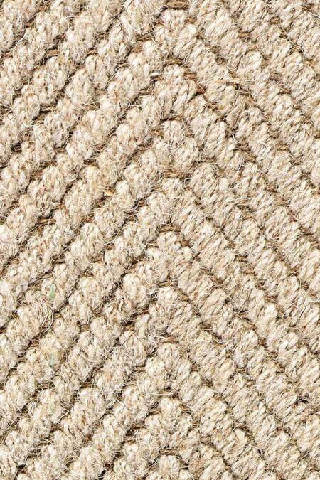 Shop_Kaleen India_Cream 85% Wool And 15% Jute Handwoven Chevron Pattern Mood Square Rug