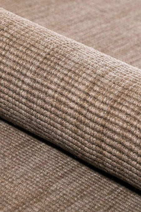 Buy_Kaleen India_Brown 60% Wool And 40% Jute Hand Woven Mocha Square Shaped Rug