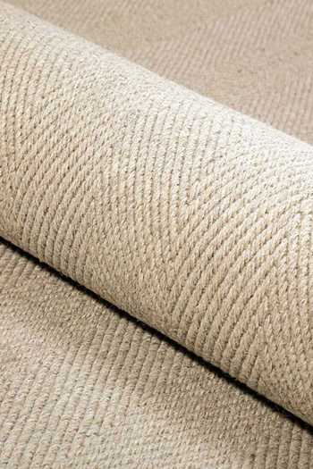 Shop Kaleen India Cream 85% Wool And 15% Jute Hand Woven Oval Shaped Textured Rug Online at Aza Fashions Shop_Kaleen India_Cream 85% Wool And 15% Jute Hand Woven Oval Shaped Textured Rug_Online_at_Aza_Fashions