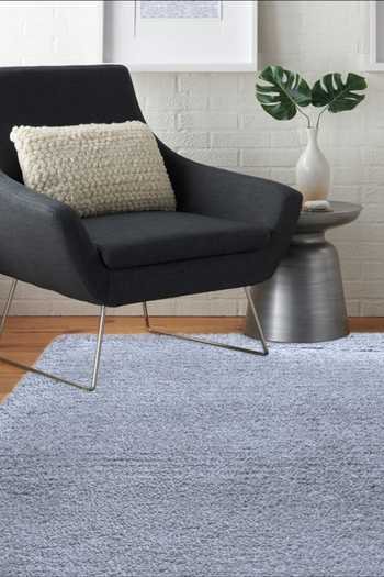 Kaleen India_Silver 100% Polyester Hand Tufted Daisy Rectangle Shaped Rug_Online_at_Aza_Fashions