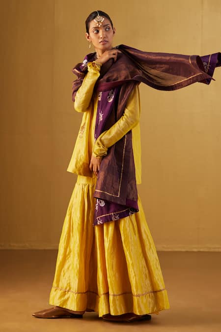 Shorshe Clothing Flower Brocade Woven Dupatta 