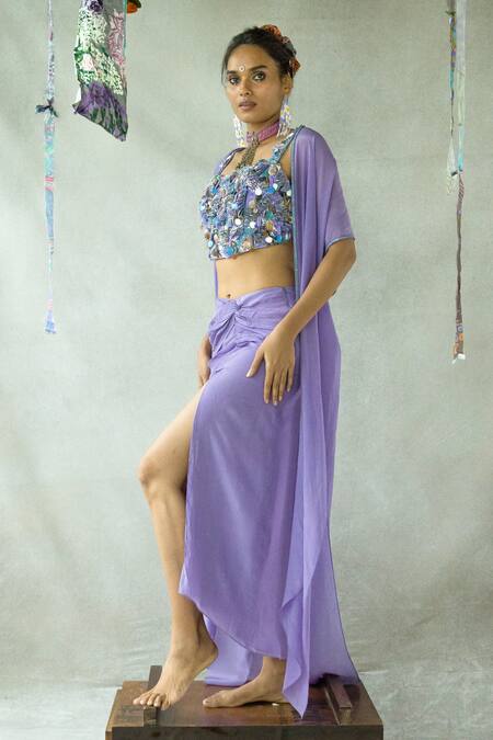 Buy Doh Tak Keh Purple Cotton Beads Square Neck Embroidered Corset Online at Aza Fashions Buy_Doh Tak Keh_Purple Cotton Beads Square Neck Embroidered Corset_Online_at_Aza_Fashions