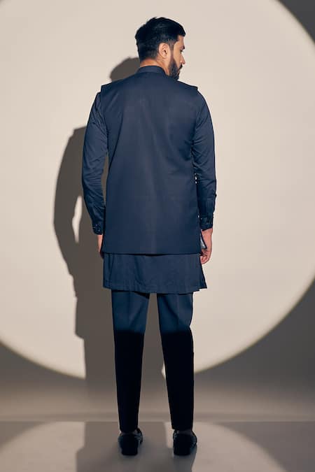Kaaj Button X AZA Cutdana Embroidered Bundi Kurta Set 