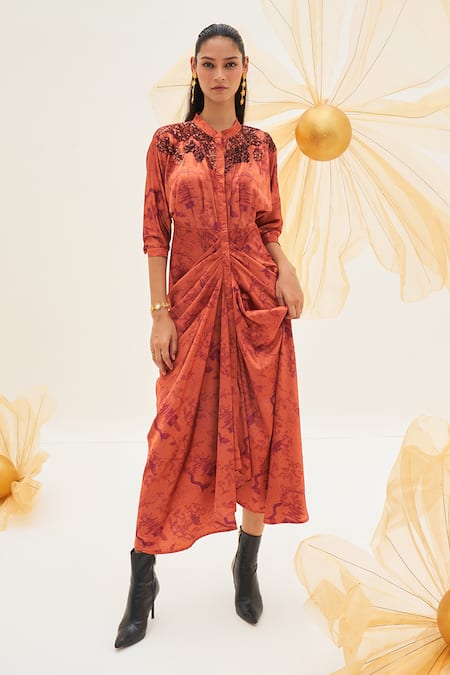 House Of Fett Sakura Asymmetric Gown 