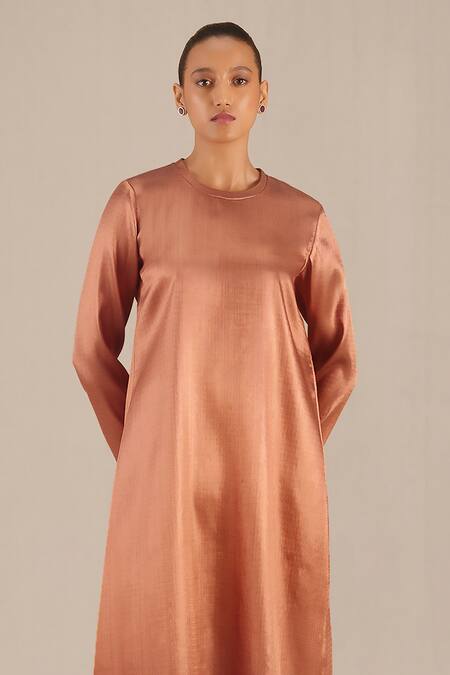 Buy Ampm Gold Round Neck Metallic Woven Tunic And Palazzo Set Online at Aza Fashions Buy_Ampm_Gold Round Neck Metallic Woven Tunic And Palazzo Set_Online_at_Aza_Fashions