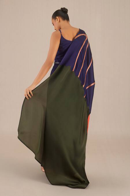 Shop Ampm Purple Organza Embroidery V-neck Deep Anarkali Set at Aza Fashions Shop_Ampm_Purple Organza Embroidery V-neck Deep Anarkali Set_at_Aza_Fashions