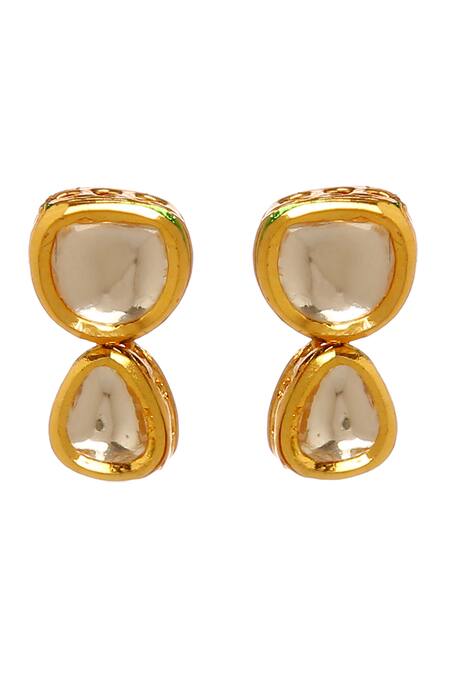 Buy_Minaki_Gold Plated Stones Kundan Embellished Necklace Set_Online_at_Aza_Fashions