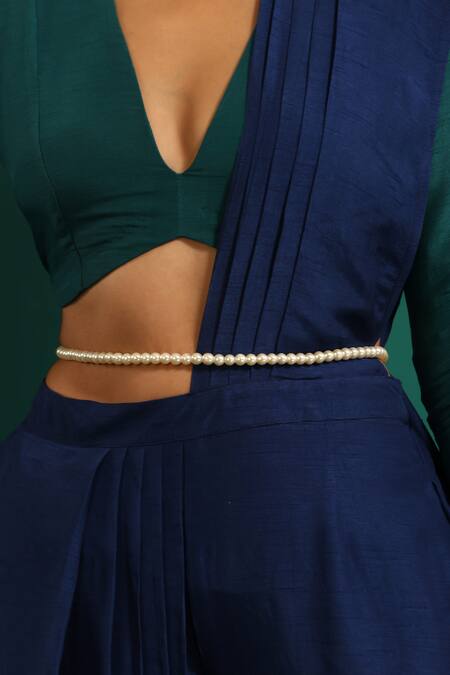 Shop_Swabhimann_White Pearl Embellished Kamarbandh _Online_at_Aza_Fashions