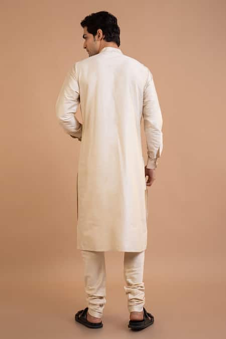 Shop Priyanka Haralalka Beige Cotton Satin, Cotton, Silk Plain Kurta Set at Aza Fashions Shop_Priyanka Haralalka_Beige Cotton Satin, Cotton, Silk Plain Kurta Set _at_Aza_Fashions