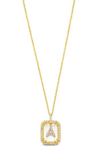 Mnsh Gold Plated Personalised Letter A Pendant Necklace Online at Aza Fashions Mnsh_Gold Plated Personalised Letter A Pendant Necklace_Online_at_Aza_Fashions